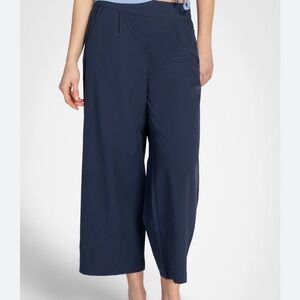 Aritzia Babaton Wide Leg Crop Pants Blue  Size 6